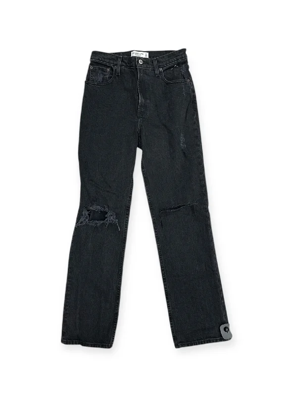 Unique Men's Jeans DesignsJeans Straight By Abercrombie And Fitch In Black Denim, Size: 2