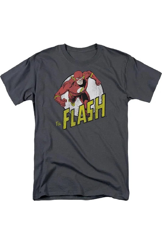 Striped Men's TopsDC Comics Flash Run Flash Run Short Sleeve Adult Tee / T-Shirt