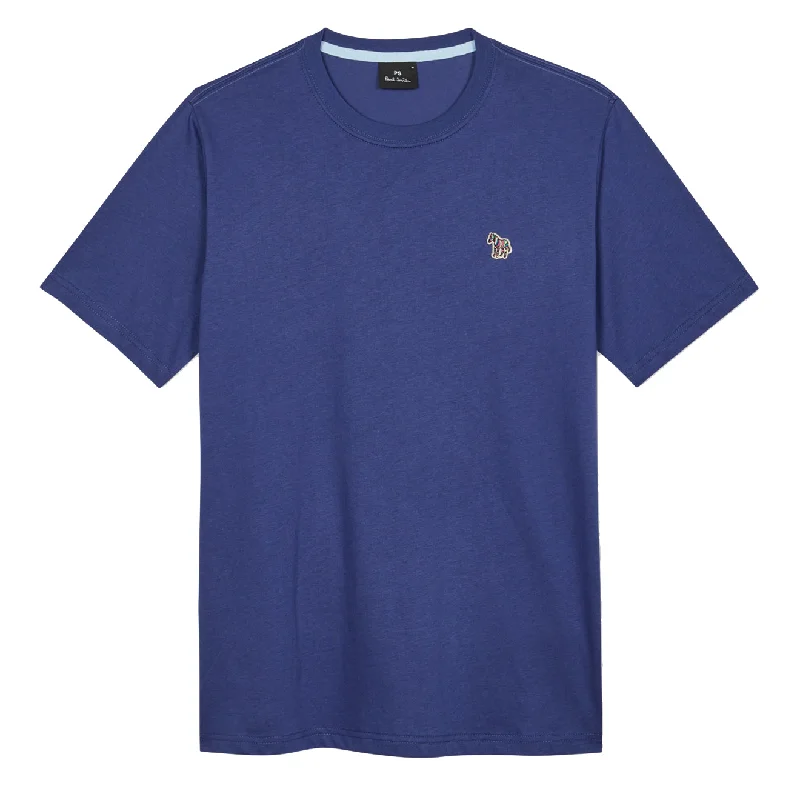 Lightweight Men's Linen ShirtsPaul Smith Organic Cotton Zebra Logo T-Shirt Indigo Blue
