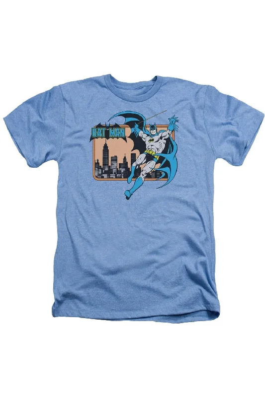 Men's Shirts with Hidden PocketsDC Comics Batman In The City Adult Heather Tee / T-Shirt Men's Shirts with Hidden PocketsDC Comics Batman In The City Adult Heather Tee / T-Shirt