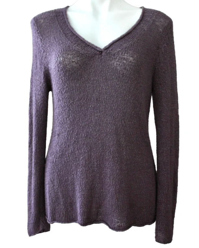 Men's Sweaters with Button-Down PlacketsSoft Summer Gray V-Neck Sweater