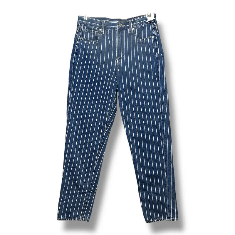 Jeans for Men with a Curvy BodyMOM Jeans Boyfriend By American Eagle In Striped Pattern, Size: 4
