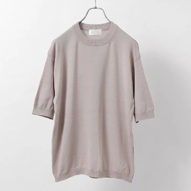 Men's Shirts with Abstract DesignsSOGLIA / Cotton Fitted Seamless Knit Tee