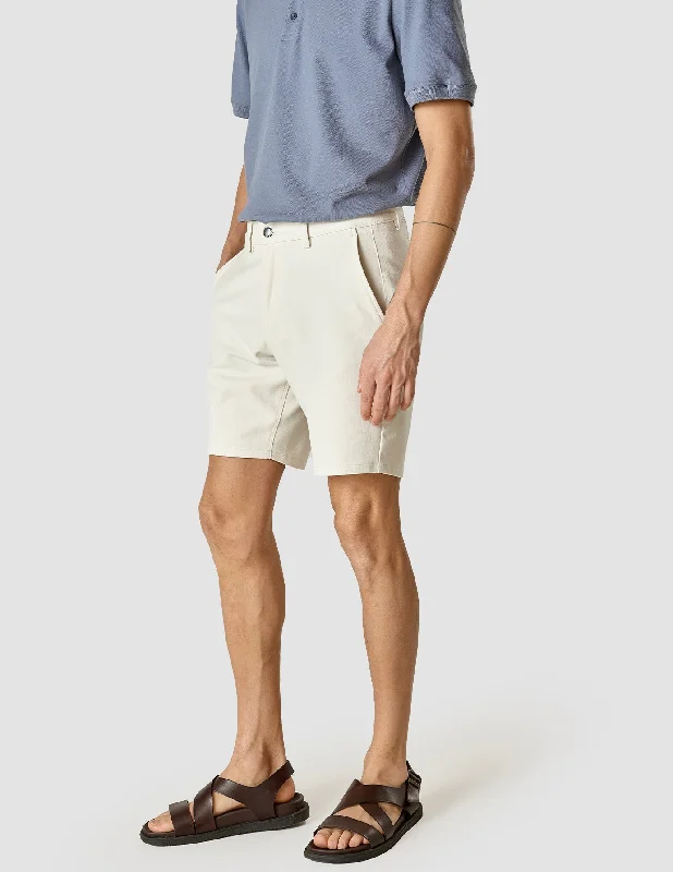 Men's Pants with Contrast Fabric PanelsGEN2 Shorts Off White