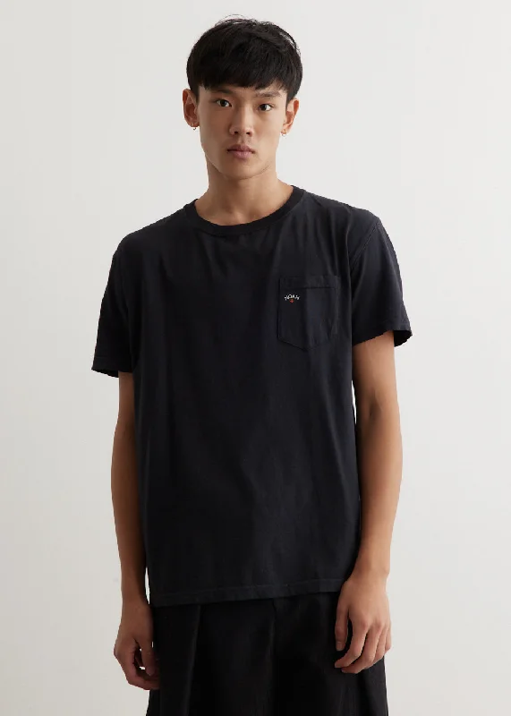 Men's Shirts with Double-Breasted DesignsShort Sleeve Core Logo Pocket T-Shirt