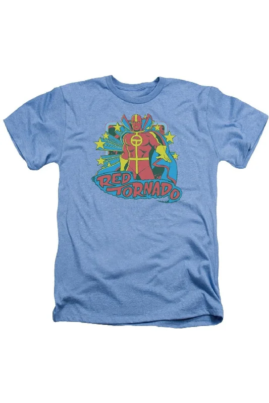 Layered Men's VestsDC Comics Red Tornado Stars Adult Heather Tee / T-Shirt