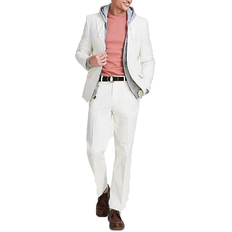 Mens Stretch Cotton Two-Button Suit