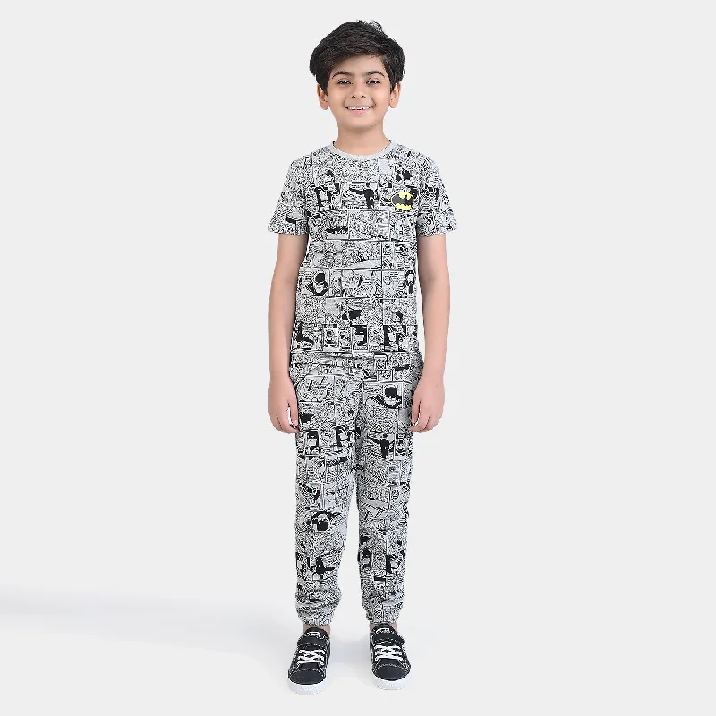 Boys Jersey/Terry 2 Piece Suit -Grey