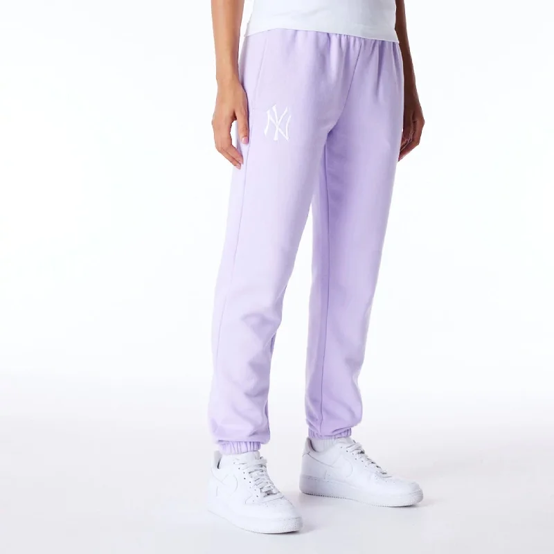 Men's Patterned Pants with Camouflage PrintsNew York Yankees Womens MLB League Essential Pastel Purple Fleece Joggers