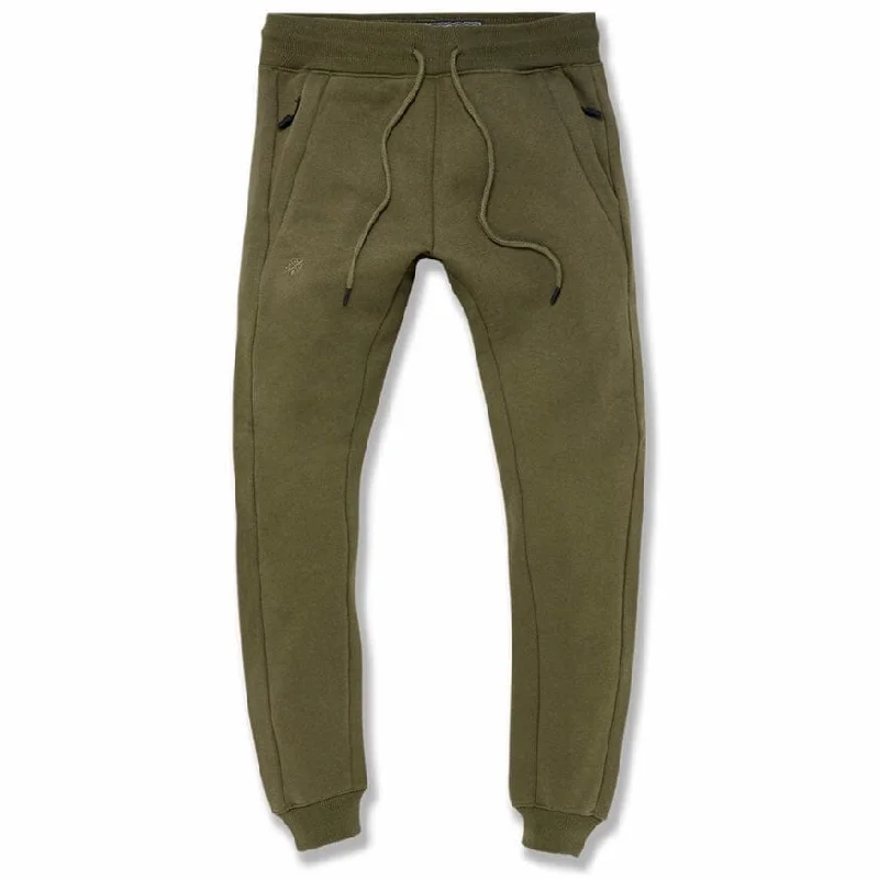Men's Patterned Pants with ChecksJordan Craig Uptown Jogger Sweatpants (Olive) 8720