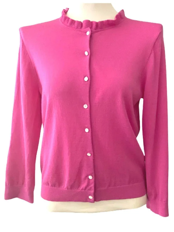 Men's Sweaters with EmbellishmentsCool Summer Pink Wool Cardigan Sweater