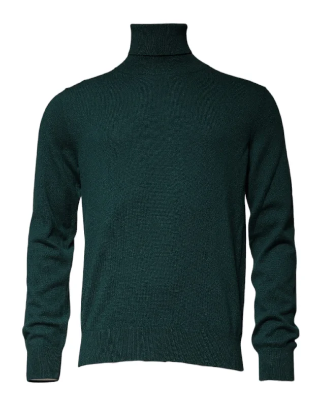 Men's Sweaters with Elastic WaistbandsDolce & Gabbana Cashmere Turtleneck Men Pullover Men's Sweater