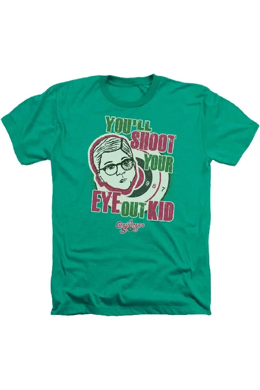 Warm Men's Fleece-Lined TopsA Christmas Story Youll Shoot Your Eye Out Adult Heather Tee / T-Shirt Warm Men's Fleece-Lined TopsA Christmas Story Youll Shoot Your Eye Out Adult Heather Tee / T-Shirt