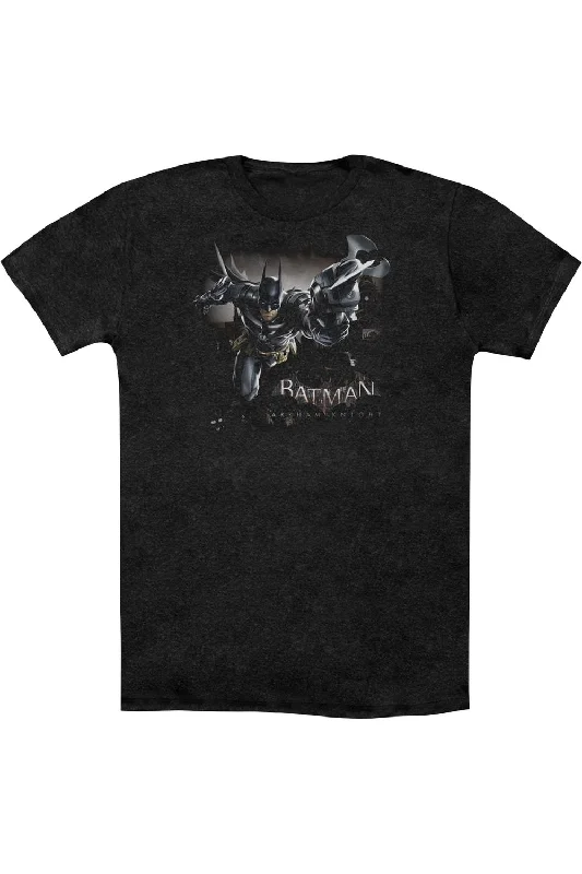 Solid-Colored Men's ShirtsBatman Arkham Knight Grapple Adult Heather Tee / T-Shirt