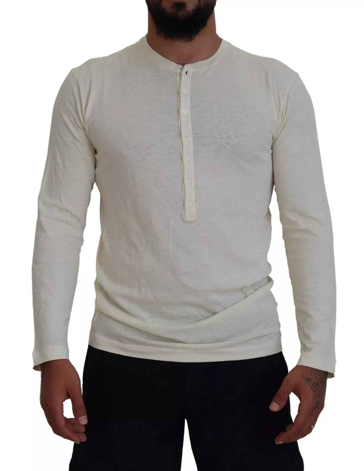 Men's Sweaters with Fold-Over CuffsDsquared² Cotton Linen Long Sleeves Pullover Men's Sweater (Pre-Owned) Men's Sweaters with Fold-Over CuffsDsquared² Cotton Linen Long Sleeves Pullover Men's Sweater (Pre-Owned)