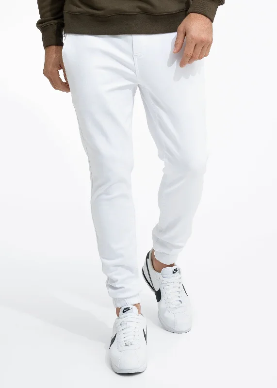 Warm Men's Fleece-Lined PantsDuo Joggers | White