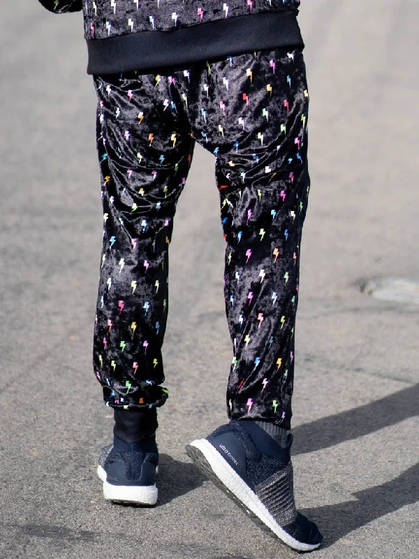 Men's Pants with Button-Down PocketsNeon Color Bolts Unisex Joggers