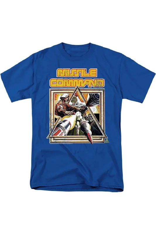 Casual Men's T-ShirtsAtari Missle Commander Short Sleeve Adult Tee / T-Shirt