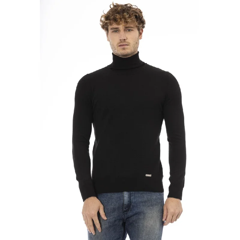 Men's Sweaters with Straight-Cut ShapesBaldinini Trend Wool Men Men's Sweater