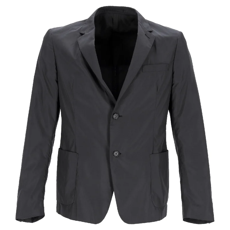 Prada Single-Breasted Light-Weight Blazer in Black Polyester