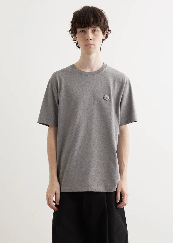 Men's Shirts with Contrast CollarsBold Fox Head Patch Comfort T-Shirt