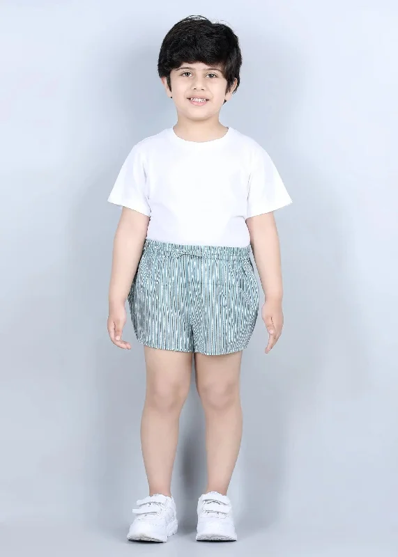 Men's Pants with Stretchable Fabric for FlexibilityStripes Green Cotton Snooze Shorts (1-14 Years) Men's Pants with Stretchable Fabric for FlexibilityStripes Green Cotton Snooze Shorts (1-14 Years)