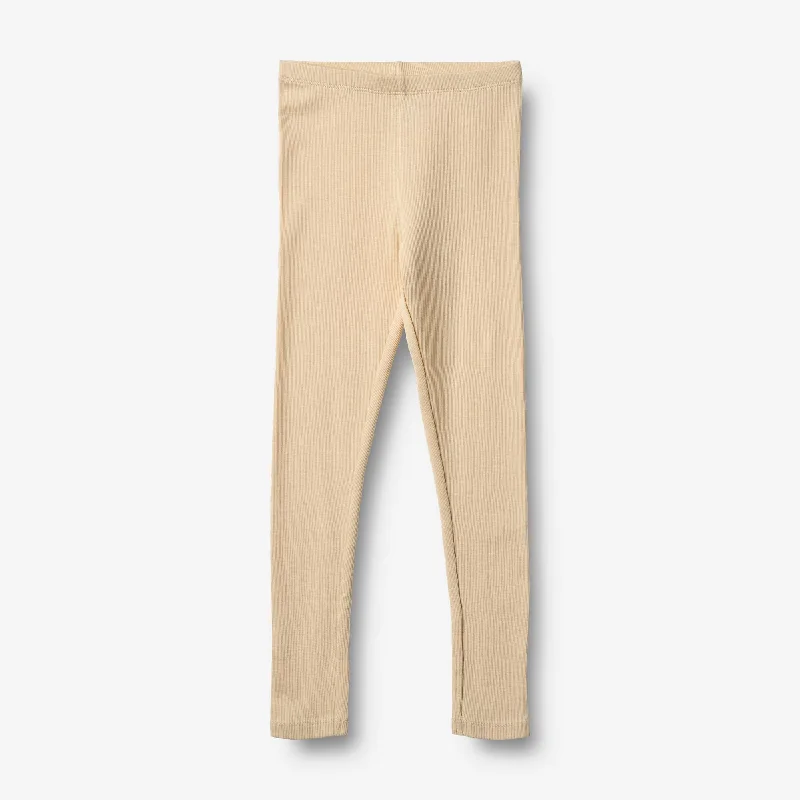 Men's Pants with Button-CuffsRib Leggings Maddy - macadamia