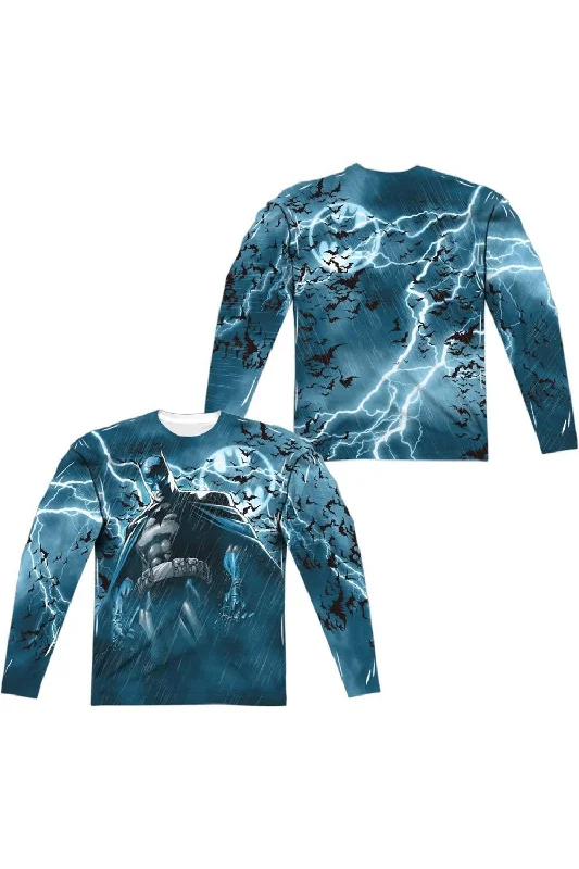Layered Men's VestsBatman Stormy Knight (Front/Back Print) Long Sleeve Adult Poly Crew Tee / T-Shirt Layered Men's VestsBatman Stormy Knight (Front/Back Print) Long Sleeve Adult Poly Crew Tee / T-Shirt