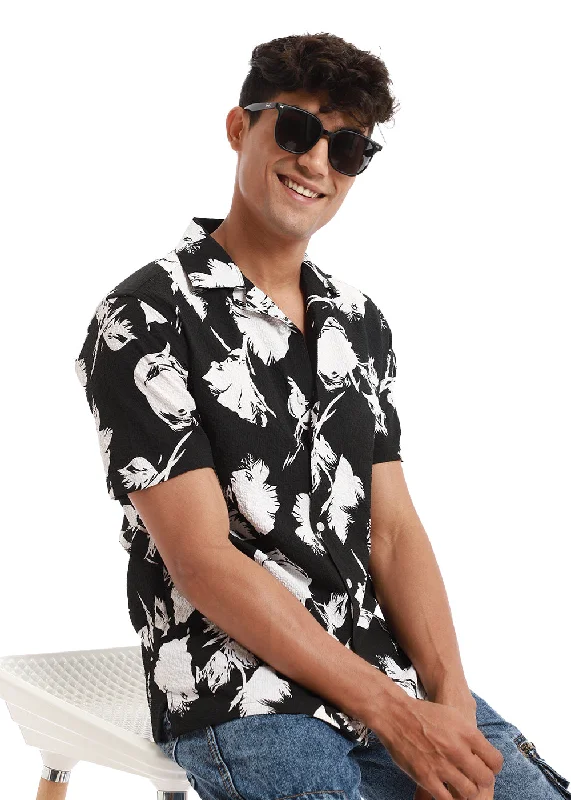 Men's Tailored Shirts for a Sharp AppearanceBlume Print Black Popcorn Shirt