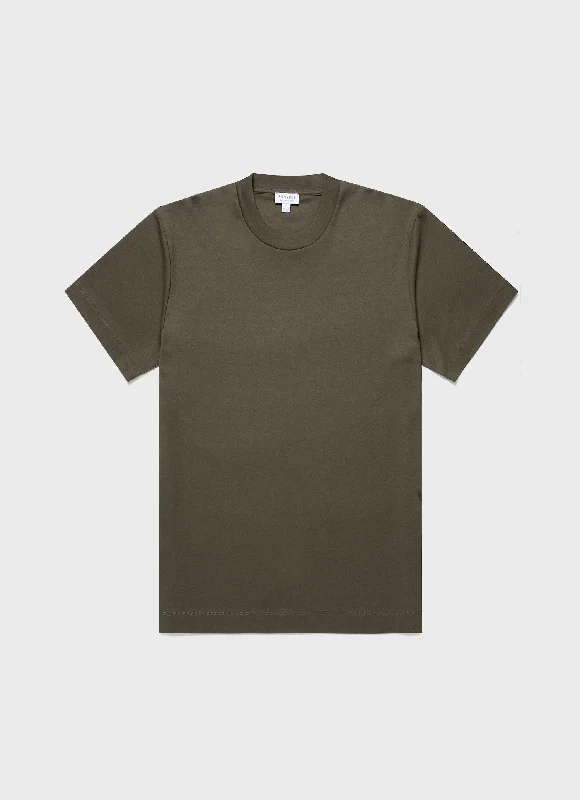 Breathable Men's Mesh TopsMen's Relaxed Fit Heavyweight T-shirt in Khaki