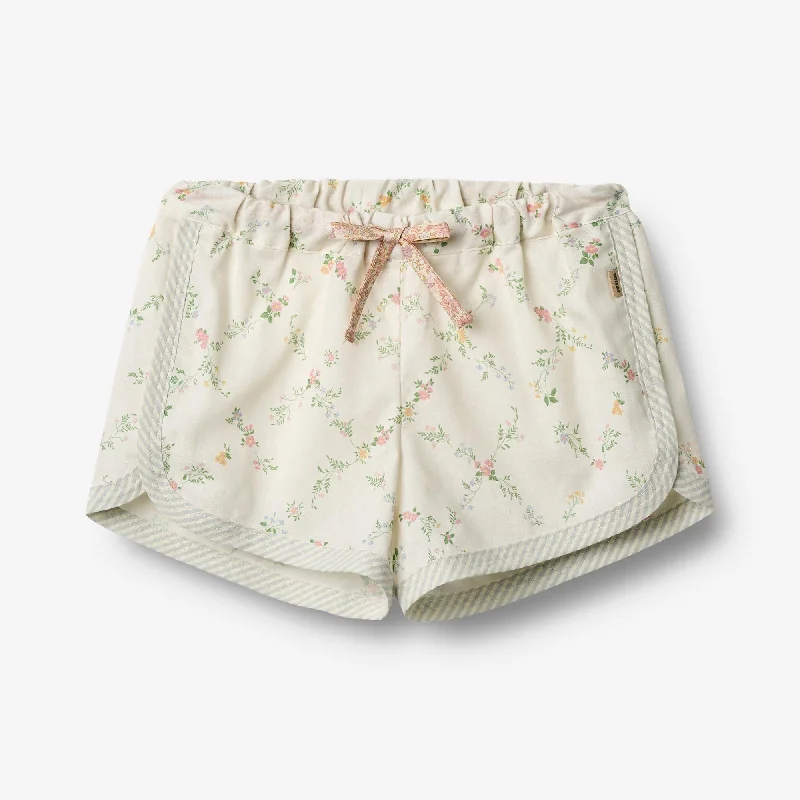 Men's Pants with Graphic PrintsShorts Inger - ivory checked flowers
