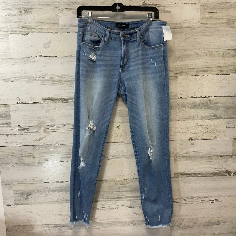 High-Quality Ripped Men's JeansJeans Skinny By Flying Monkey In Blue Denim, Size: 8