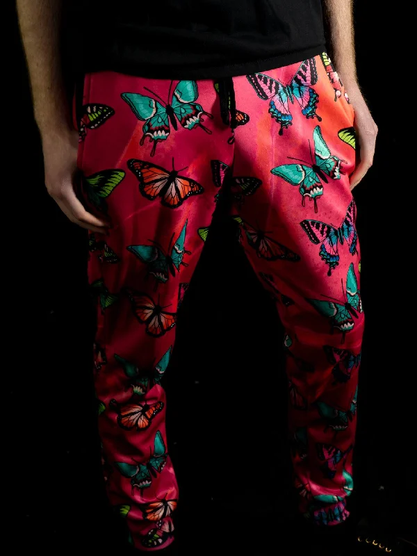 Men's Relaxed-Fit Pants for ComfortMaroon Butterfly Unisex Joggers