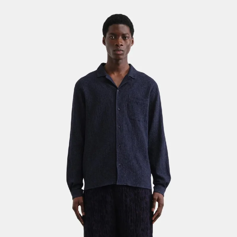 Men's Polo Shirts for Sports and Casual WearMalick Long Sleeve Shirt (Navy)