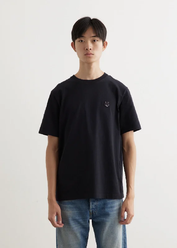 Men's Shirts with Striped PatternsBold Fox Head Patch Comfort T-Shirt