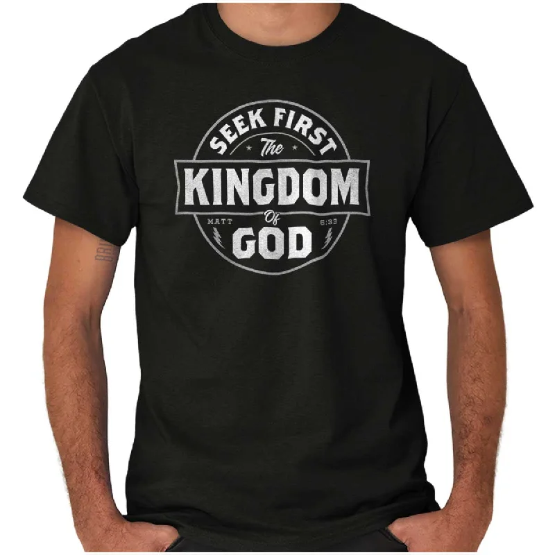 Men's Luxury Shirts for High-End FashionSeek First the Kingdom T Shirt