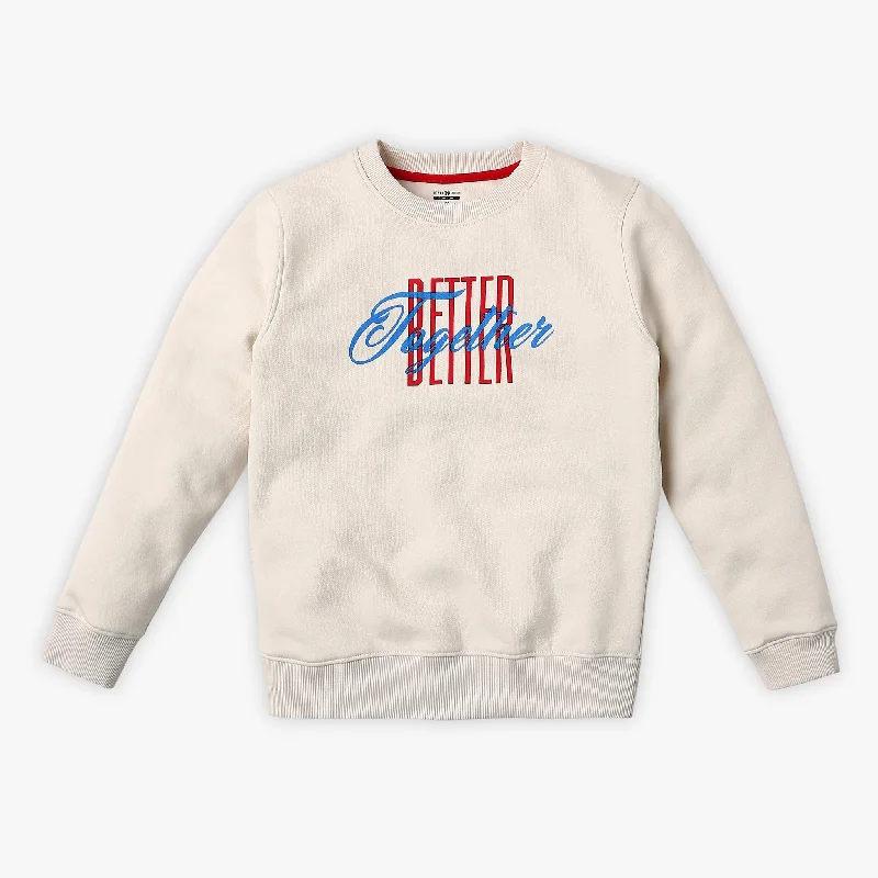 Men's Shirts with Embellished HemlinesGirl's Regular Fit Printed Sweat Tee