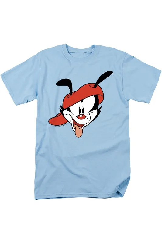 Men's Shirts with Pleated HemlinesAnimaniacs Wakko Head Short Sleeve Adult Tee / T-Shirt Men's Shirts with Pleated HemlinesAnimaniacs Wakko Head Short Sleeve Adult Tee / T-Shirt
