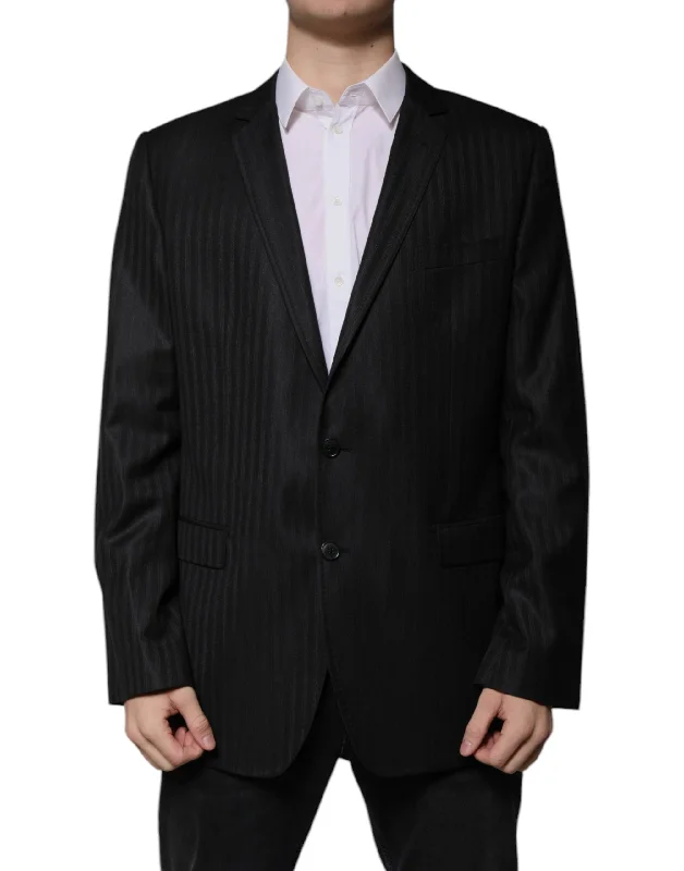 Dolce & Gabbana Stripe Wool Single Breasted Men's Blazer