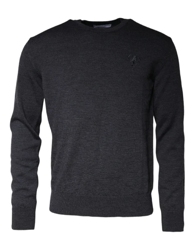 Men's Sweaters with Asymmetrical HemlinesDolce & Gabbana Wool Crew Neck Pullover Men's Sweater Men's Sweaters with Asymmetrical HemlinesDolce & Gabbana Wool Crew Neck Pullover Men's Sweater