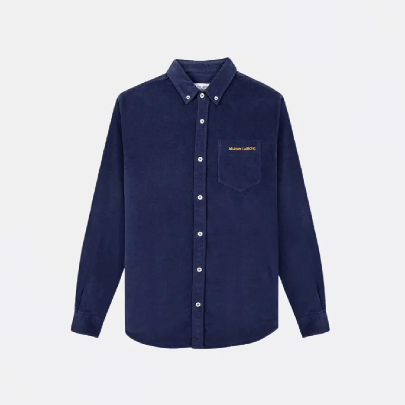 Men's Custom-Fit Shirts for a Personalized Look"Maison Labiche" Bonne Graine Velvel Shirt (Velvet Navy)