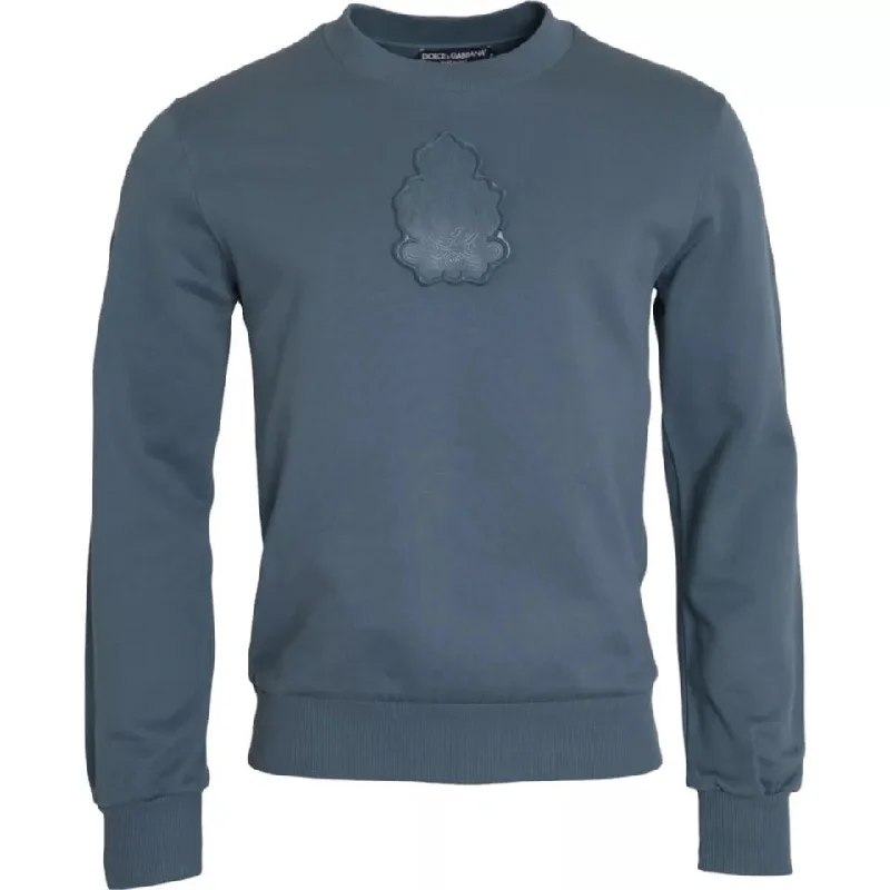 Men's Sweaters with Elastic CuffsDolce & Gabbana Cotton Logo Patch Crew Neck Men Pullover Men's Sweater Men's Sweaters with Elastic CuffsDolce & Gabbana Cotton Logo Patch Crew Neck Men Pullover Men's Sweater