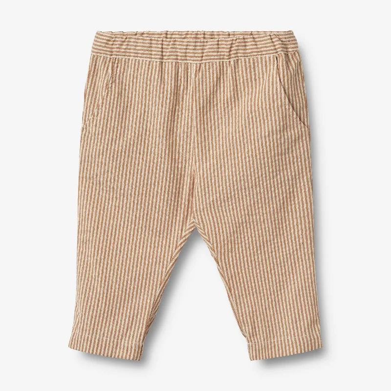 Men's Pants with Deep PocketsTrousers Andy - caramel stripe