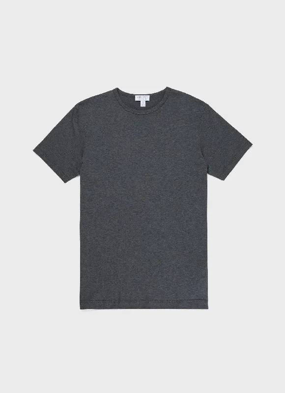 Warm Men's Fleece-Lined TopsMen's Classic T-shirt in Charcoal Melange