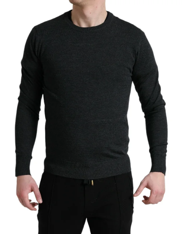 Men's Sweaters for Everyday WearDolce & Gabbana Elegant Wool Pullover Men's Sweater