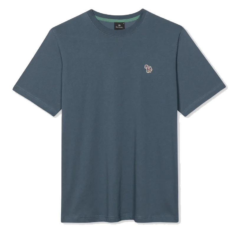 Men's Shirts for HikingPaul Smith Organic Cotton Zebra Logo T-Shirt Ink Blue