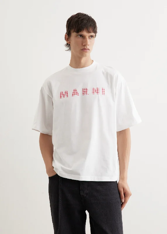 Men's Shirts with Wrinkle-Resistant FabricGingham Logo T-Shirt