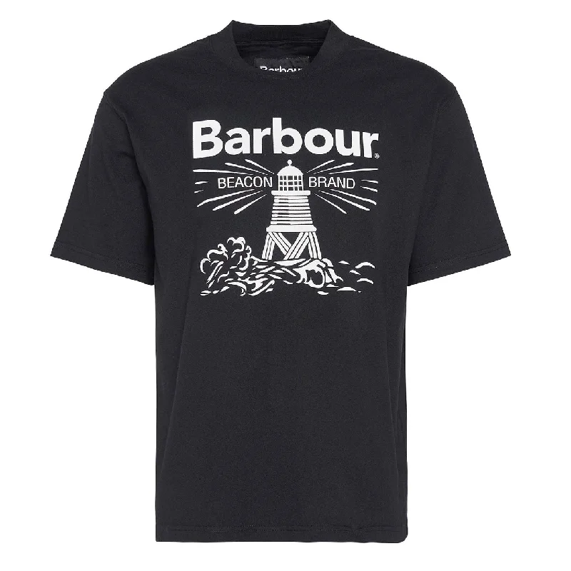 Men's Shirts with UV ProtectionBarbour Pell Oversized Graphic T-Shirt Black