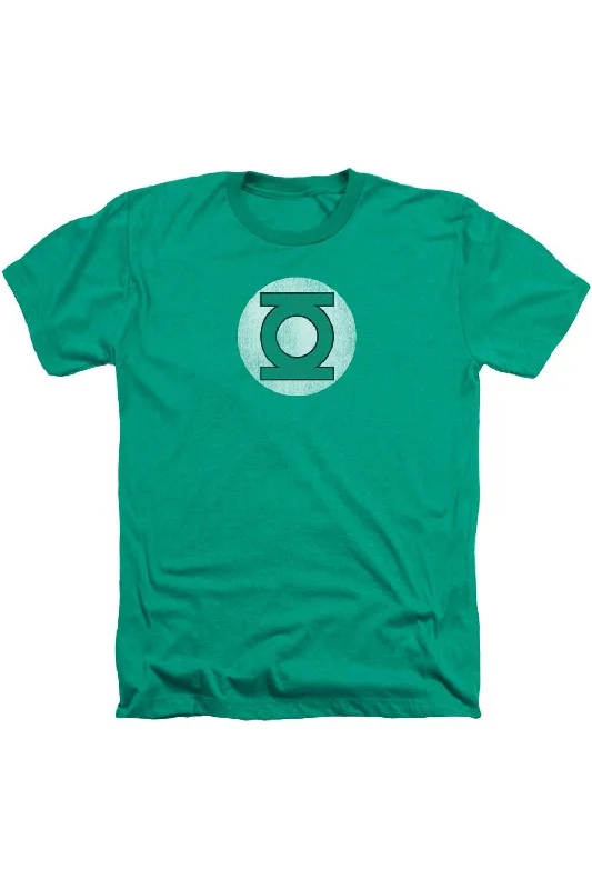 Warm Men's Fleece-Lined TopsDC Comics Green Lantern Green Lantern Logo Distressed Adult Heather Tee / T-Shirt Warm Men's Fleece-Lined TopsDC Comics Green Lantern Green Lantern Logo Distressed Adult Heather Tee / T-Shirt
