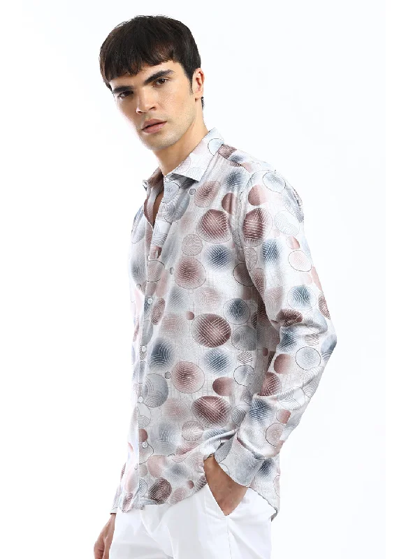 Men's Scoop Neck T-Shirts for a Relaxed FeelStylish Geometric Print Shirt